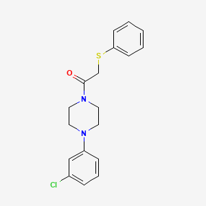 molecular formula C18H19ClN2OS B5756852 1-(3-chlorophenyl)-4-[(phenylthio)acetyl]piperazine 