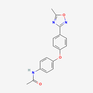 molecular formula C17H15N3O3 B5756855 N-{4-[4-(5-methyl-1,2,4-oxadiazol-3-yl)phenoxy]phenyl}acetamide 