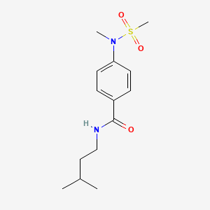 molecular formula C14H22N2O3S B5756863 N-(3-methylbutyl)-4-[methyl(methylsulfonyl)amino]benzamide 