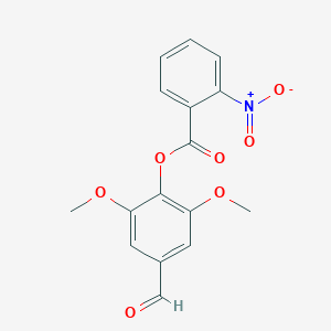 molecular formula C16H13NO7 B5756864 4-formyl-2,6-dimethoxyphenyl 2-nitrobenzoate 