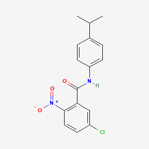 molecular formula C16H15ClN2O3 B5756884 5-chloro-N-(4-isopropylphenyl)-2-nitrobenzamide 
