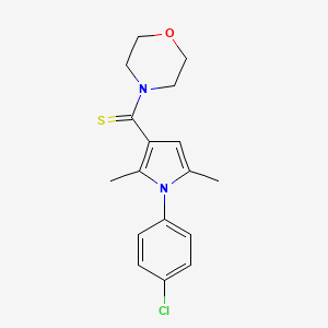 molecular formula C17H19ClN2OS B5756903 4-{[1-(4-chlorophenyl)-2,5-dimethyl-1H-pyrrol-3-yl]carbonothioyl}morpholine 