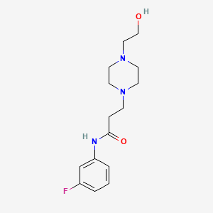 molecular formula C15H22FN3O2 B5756912 N-(3-fluorophenyl)-3-[4-(2-hydroxyethyl)-1-piperazinyl]propanamide 