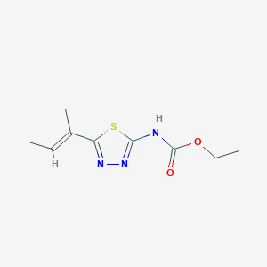 molecular formula C9H13N3O2S B5756929 ethyl [5-(1-methyl-1-propen-1-yl)-1,3,4-thiadiazol-2-yl]carbamate 
