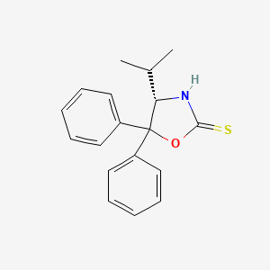 molecular formula C18H19NOS B575693 (S)-4-Isopropyl-5,5-diphenyloxazolidine-2-thione CAS No. 191274-53-0