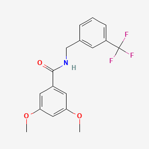 molecular formula C17H16F3NO3 B5756932 3,5-dimethoxy-N-[3-(trifluoromethyl)benzyl]benzamide 