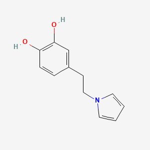 molecular formula C12H13NO2 B575694 4-(2-(1H-Pyrrol-1-yl)ethyl)benzene-1,2-diol CAS No. 194209-32-0