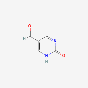 molecular formula C5H4N2O2 B575695 2-Hydroxypyrimidine-5-carbaldehyde CAS No. 166757-62-6