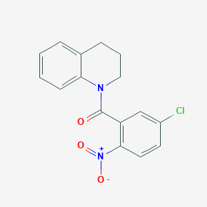 molecular formula C16H13ClN2O3 B5756959 1-(5-chloro-2-nitrobenzoyl)-1,2,3,4-tetrahydroquinoline 