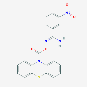 molecular formula C20H14N4O4S B5756966 3-nitro-N'-[(10H-phenothiazin-10-ylcarbonyl)oxy]benzenecarboximidamide 