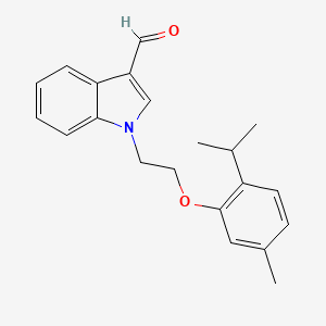 molecular formula C21H23NO2 B5756970 1-[2-(2-isopropyl-5-methylphenoxy)ethyl]-1H-indole-3-carbaldehyde 