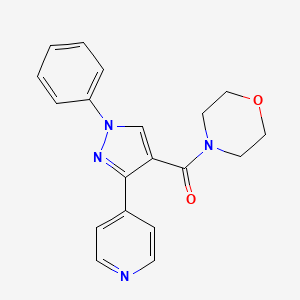 molecular formula C19H18N4O2 B5756972 4-{[1-phenyl-3-(4-pyridinyl)-1H-pyrazol-4-yl]carbonyl}morpholine 