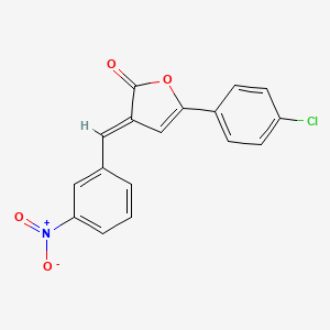 molecular formula C17H10ClNO4 B5756987 5-(4-chlorophenyl)-3-(3-nitrobenzylidene)-2(3H)-furanone 