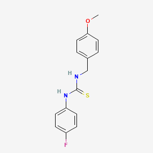 molecular formula C15H15FN2OS B5756995 N-(4-fluorophenyl)-N'-(4-methoxybenzyl)thiourea 
