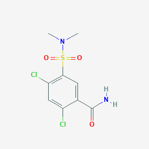 molecular formula C9H10Cl2N2O3S B5757019 2,4-dichloro-5-[(dimethylamino)sulfonyl]benzamide 