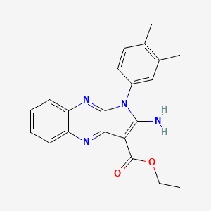 ethyl 2-amino-1-(3,4-dimethylphenyl)-1H-pyrrolo[2,3-b]quinoxaline-3-carboxylate