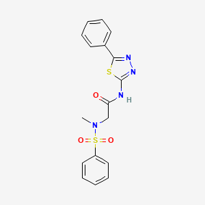 N~2~-methyl-N~2~-(phenylsulfonyl)-N~1~-(5-phenyl-1,3,4-thiadiazol-2-yl)glycinamide