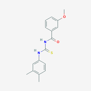 molecular formula C17H18N2O2S B5757059 N-{[(3,4-dimethylphenyl)amino]carbonothioyl}-3-methoxybenzamide 