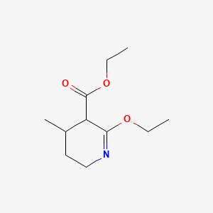 molecular formula C11H19NO3 B575706 Ethyl 6-ethoxy-4-methyl-2,3,4,5-tetrahydropyridine-5-carboxylate CAS No. 180863-04-1