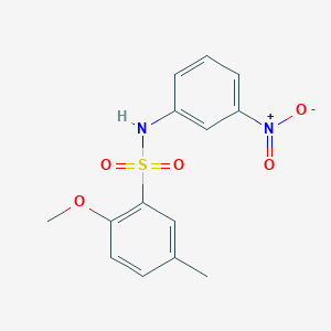 molecular formula C14H14N2O5S B5757102 2-methoxy-5-methyl-N-(3-nitrophenyl)benzenesulfonamide 