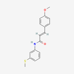 molecular formula C17H17NO2S B5757115 3-(4-methoxyphenyl)-N-[3-(methylthio)phenyl]acrylamide 