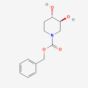 molecular formula C13H17NO4 B575713 Benzyl (3S,4S)-3,4-dihydroxypiperidine-1-carboxylate CAS No. 167097-00-9