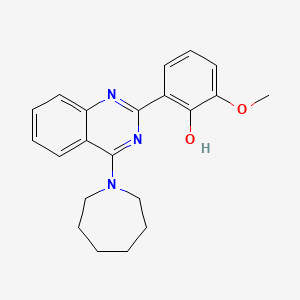 molecular formula C21H23N3O2 B5757138 2-[4-(1-azepanyl)-2-quinazolinyl]-6-methoxyphenol 