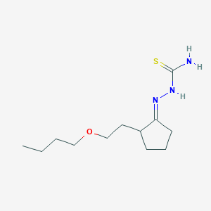 molecular formula C12H23N3OS B5757154 2-(2-丁氧基乙基)-1-环戊酮硫代氨基脲 CAS No. 413609-62-8