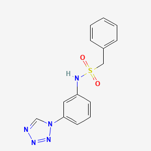 molecular formula C14H13N5O2S B5757162 1-phenyl-N-[3-(1H-tetrazol-1-yl)phenyl]methanesulfonamide 