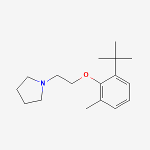 molecular formula C17H27NO B5757177 1-[2-(2-tert-butyl-6-methylphenoxy)ethyl]pyrrolidine 