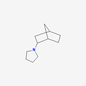 molecular formula C11H19N B575718 1-(Bicyclo[2.2.1]heptan-2-yl)pyrrolidine CAS No. 168031-65-0