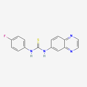 molecular formula C15H11FN4S B5757183 N-(4-fluorophenyl)-N'-6-quinoxalinylthiourea 