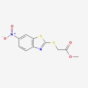molecular formula C10H8N2O4S2 B5757188 methyl [(6-nitro-1,3-benzothiazol-2-yl)thio]acetate CAS No. 51618-31-6