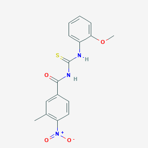N-{[(2-methoxyphenyl)amino]carbonothioyl}-3-methyl-4-nitrobenzamide