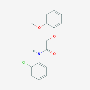 molecular formula C15H14ClNO3 B5757199 N-(2-chlorophenyl)-2-(2-methoxyphenoxy)acetamide 