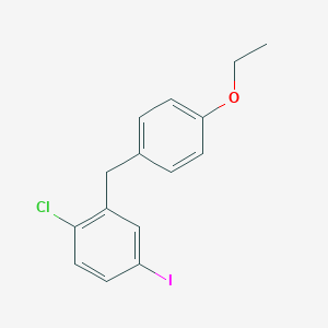 molecular formula C15H14ClIO B057572 1-Chloro-2-(4-ethoxybenzyl)-4-iodobenzene CAS No. 1103738-29-9
