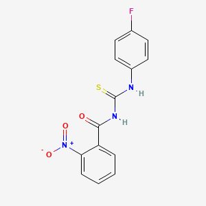 N-{[(4-fluorophenyl)amino]carbonothioyl}-2-nitrobenzamide