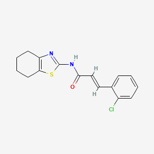 molecular formula C16H15ClN2OS B5757204 3-(2-chlorophenyl)-N-(4,5,6,7-tetrahydro-1,3-benzothiazol-2-yl)acrylamide 