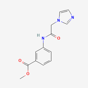 molecular formula C13H13N3O3 B5757220 methyl 3-[(1H-imidazol-1-ylacetyl)amino]benzoate 