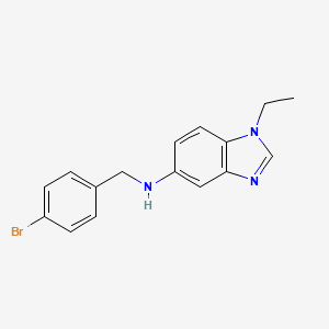 molecular formula C16H16BrN3 B5757268 N-(4-bromobenzyl)-1-ethyl-1H-benzimidazol-5-amine 