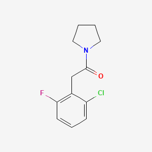 molecular formula C12H13ClFNO B5757342 1-[(2-chloro-6-fluorophenyl)acetyl]pyrrolidine 
