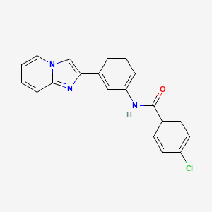 4-chloro-N-(3-imidazo[1,2-a]pyridin-2-ylphenyl)benzamide