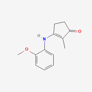 3-[(2-methoxyphenyl)amino]-2-methyl-2-cyclopenten-1-one