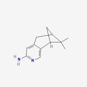 molecular formula C12H16N2 B575739 7,7-Dimethyl-5,6,7,8-tetrahydro-6,8-methanoisoquinolin-3-amine CAS No. 180802-86-2