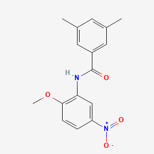 molecular formula C16H16N2O4 B5757393 N-(2-methoxy-5-nitrophenyl)-3,5-dimethylbenzamide 