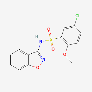 molecular formula C14H11ClN2O4S B5757401 N-1,2-benzisoxazol-3-yl-5-chloro-2-methoxybenzenesulfonamide 
