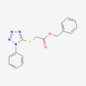 molecular formula C16H14N4O2S B5757405 benzyl [(1-phenyl-1H-tetrazol-5-yl)thio]acetate 