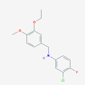 (3-chloro-4-fluorophenyl)(3-ethoxy-4-methoxybenzyl)amine