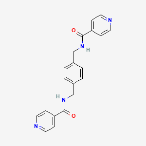 molecular formula C20H18N4O2 B5757444 N,N'-[1,4-phenylenebis(methylene)]diisonicotinamide 
