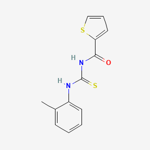 molecular formula C13H12N2OS2 B5757470 N-{[(2-methylphenyl)amino]carbonothioyl}-2-thiophenecarboxamide 